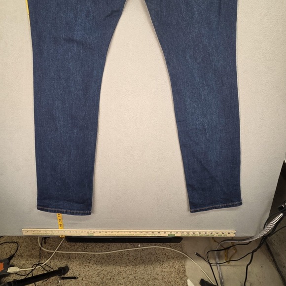 Tecovas Rugged Relaxed Jeans Mens 33x34 Dark Wash Blue Straight Zip Fly Denim - Picture 15 of 16